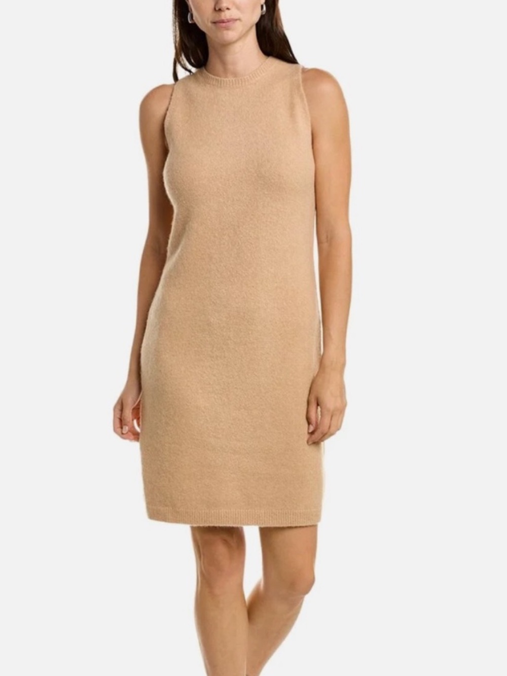 VINCE. Wool Blend Midi Sleeveless Knit Dress